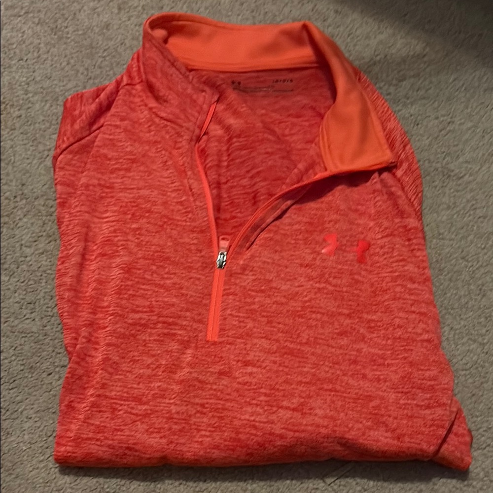 Under Armour Vibrant Orange Half-Zip Top